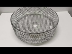 수조에 장착된 유리 세면대 오버플로 없음 라운드 욕실 싱크