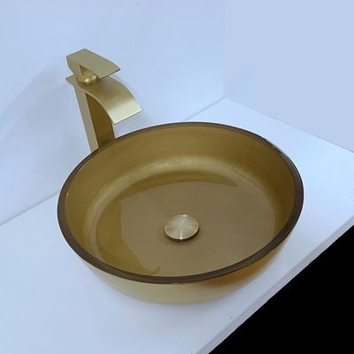 110 밀리미터 높이 브러시 글라스 독 그릇 420 밀리미터 길이는 순환 선박 싱크를 둥글게 합니다