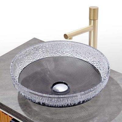 1 홀 유리 용기 용기 및 선택적 인 팝업 배수