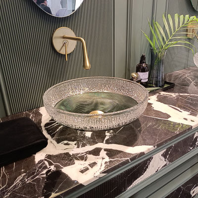 1.77 인치 배수량으로 세련된 둥근 책상 욕실 싱크대